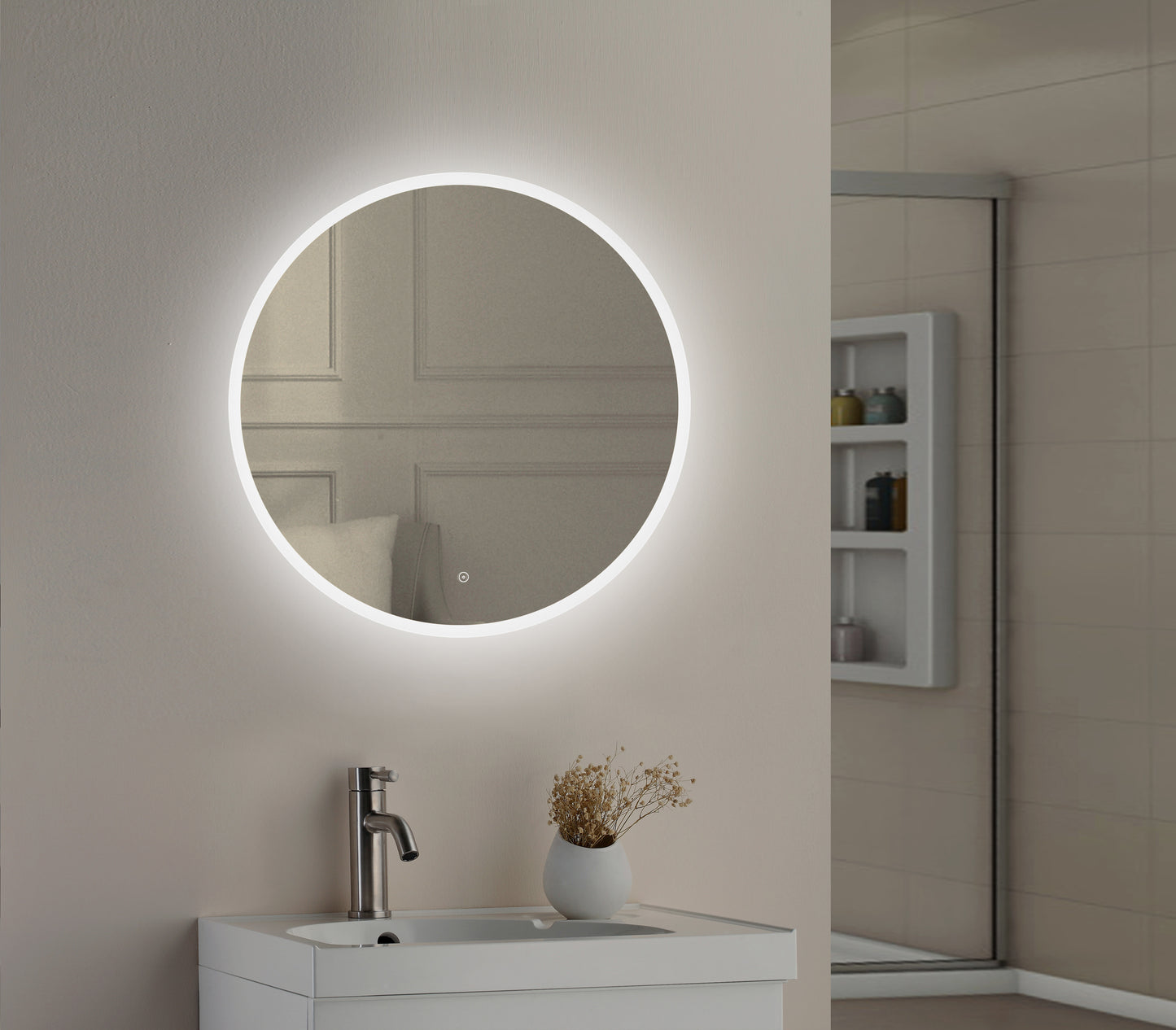 Tailored Bathrooms Lily 600mm Slimline LED Mirror with Demister & Colour Change
