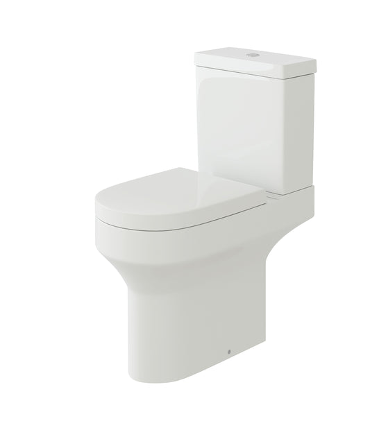 Tailored Bathrooms Florence Comfort Height D Shape Toilet with DP-UF Soft Close Seat, Cistern & Fittings
