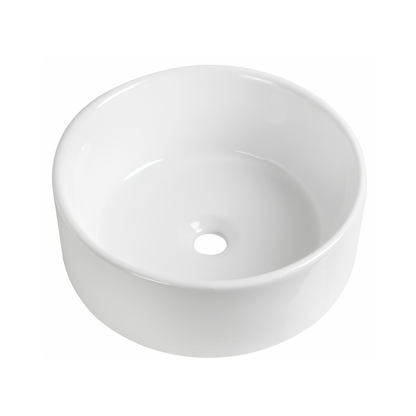 Tailored Bathrooms Rimini Round Countertop Basin - Gloss White - 410mm