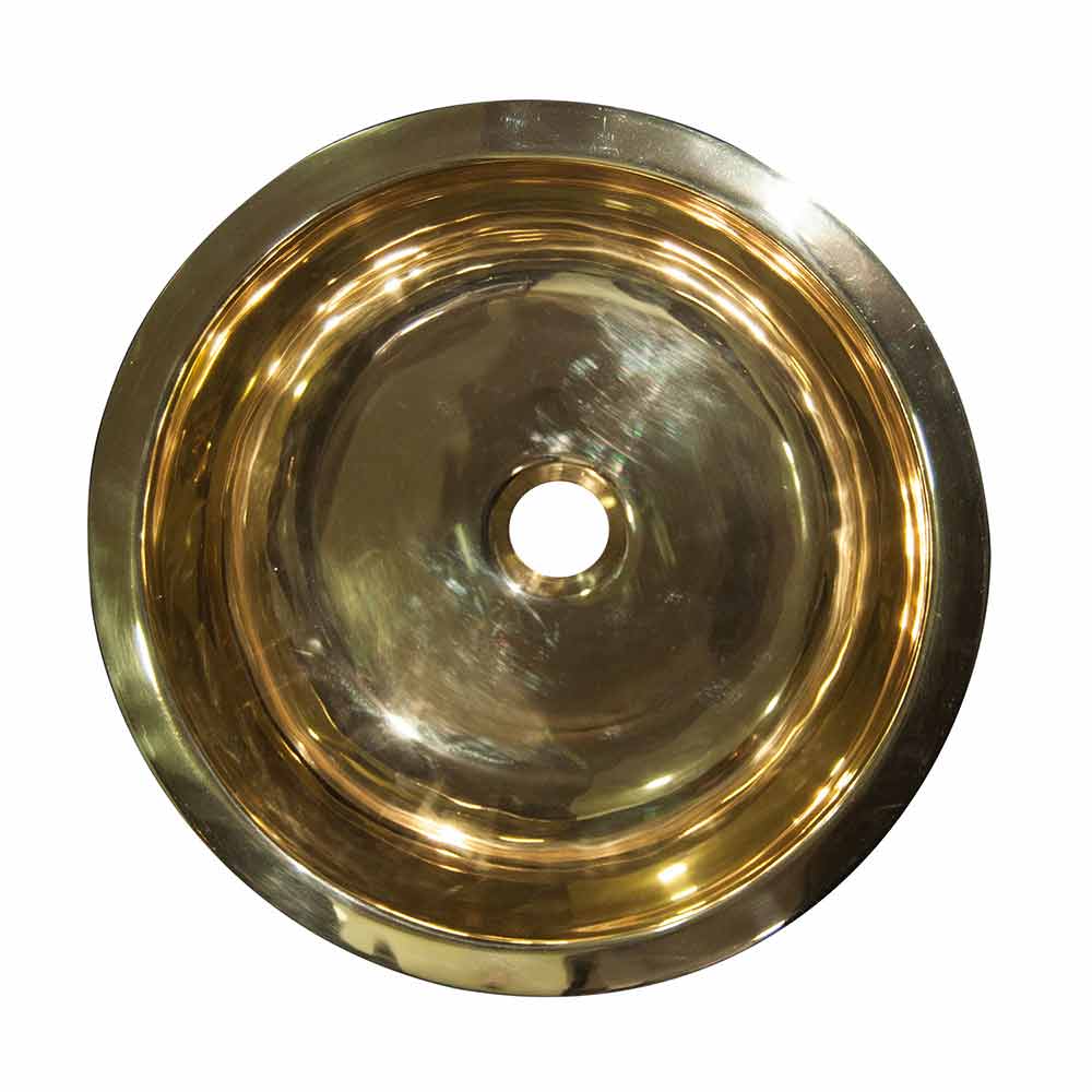Coppersmith Creations Brass Sink Pattern Exterior Double Wall Design