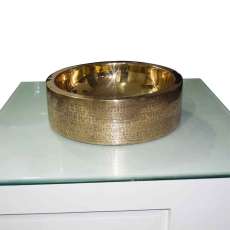 Coppersmith Creations Brass Sink Pattern Exterior Double Wall Design