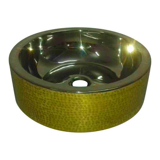 Coppersmith Creations Double Wall Brass Sink Lustrous Nickel Finish Inside