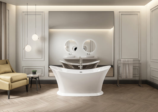 Charlotte Edwards Caliban Freestanding Bath - Gloss White