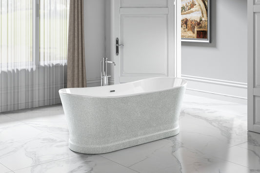 Charlotte Edwards Jupiter Freestanding Bath - Gloss White