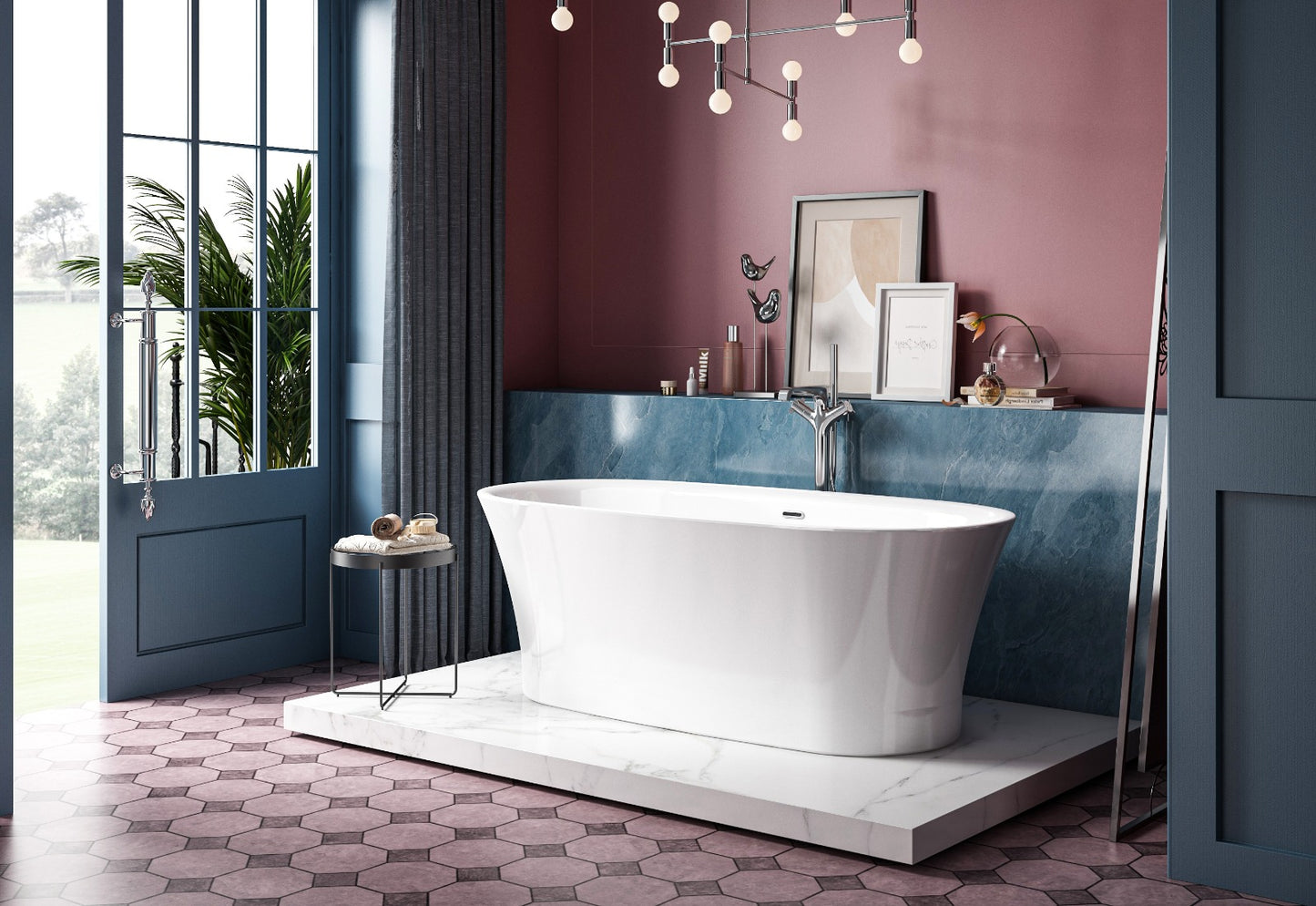 Charlotte Edwards Luna Freestanding Bath - Gloss White