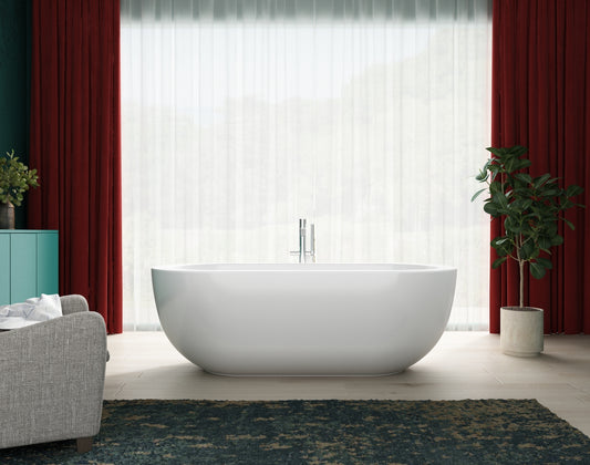 Charlotte Edwards Olympia Freestanding Bath - Gloss White