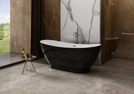 Charlotte Edwards Richmond Freestanding Bath - Gloss Black