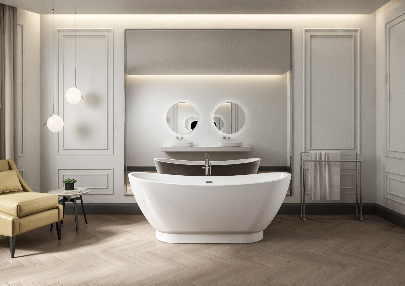 Charlotte Edwards Richmond Freestanding Bath - Gloss White