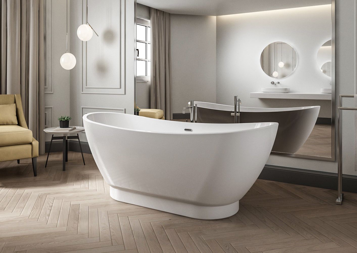 Charlotte Edwards Richmond Freestanding Bath - Gloss White