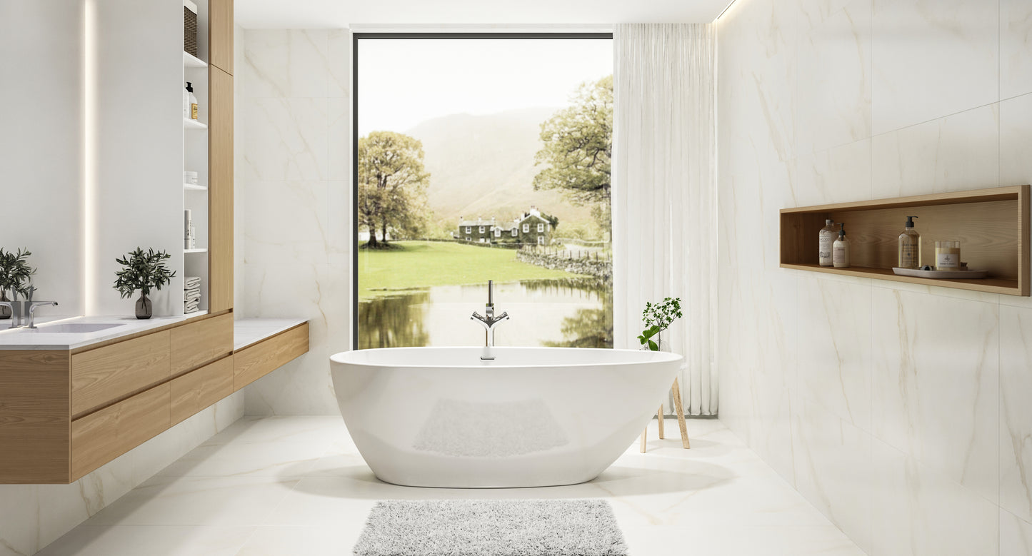 Charlotte Edwards Ruby Freestanding Bath - Gloss White