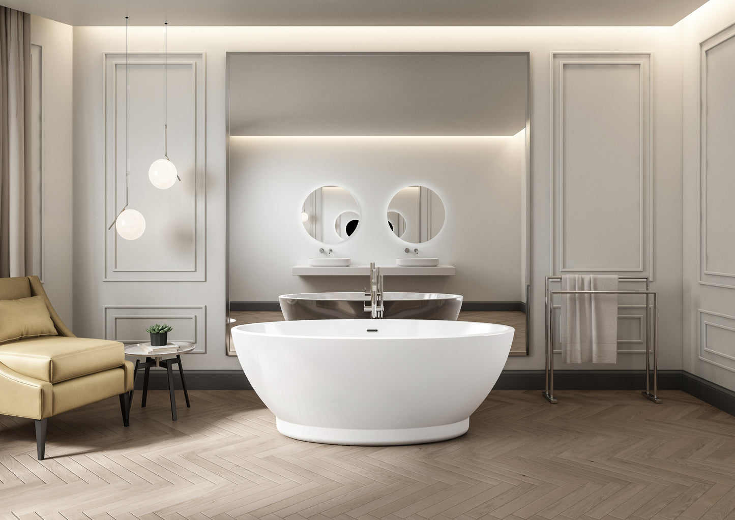 Charlotte Edwards Shard Freestanding Bath - Gloss White
