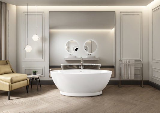 Charlotte Edwards Shard Freestanding Bath - Gloss White