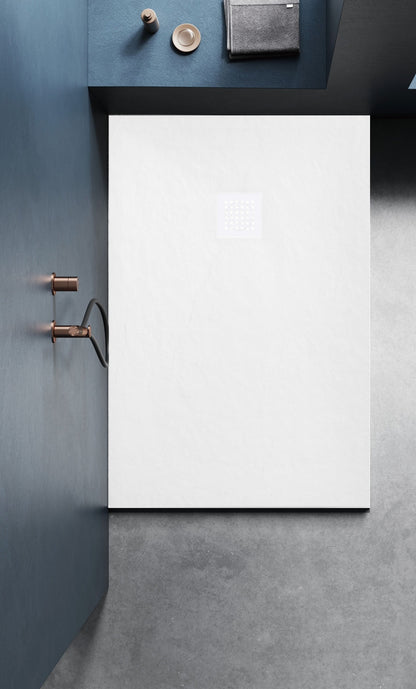 Precision Trays White Shower Tray – Ultra-Slim Stone Effect